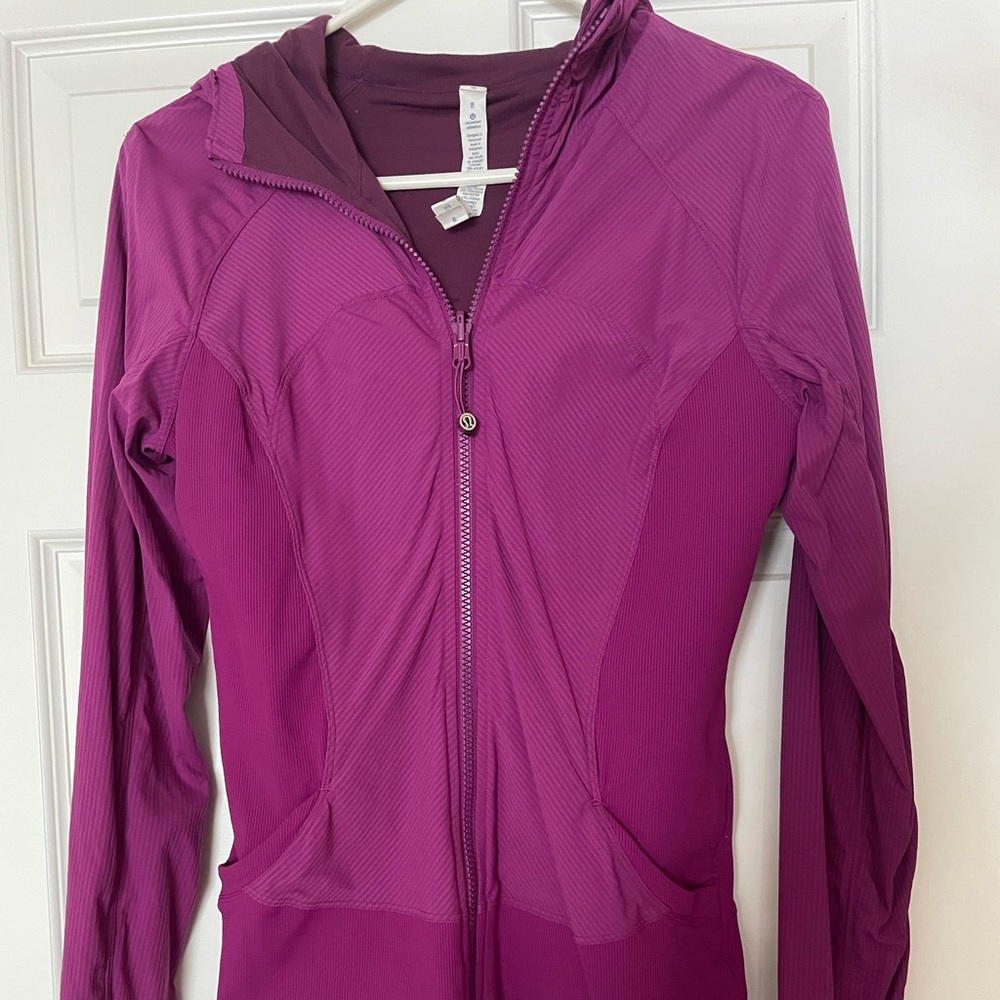 Lululemon Running Hooded Purple Zip Up Jacket